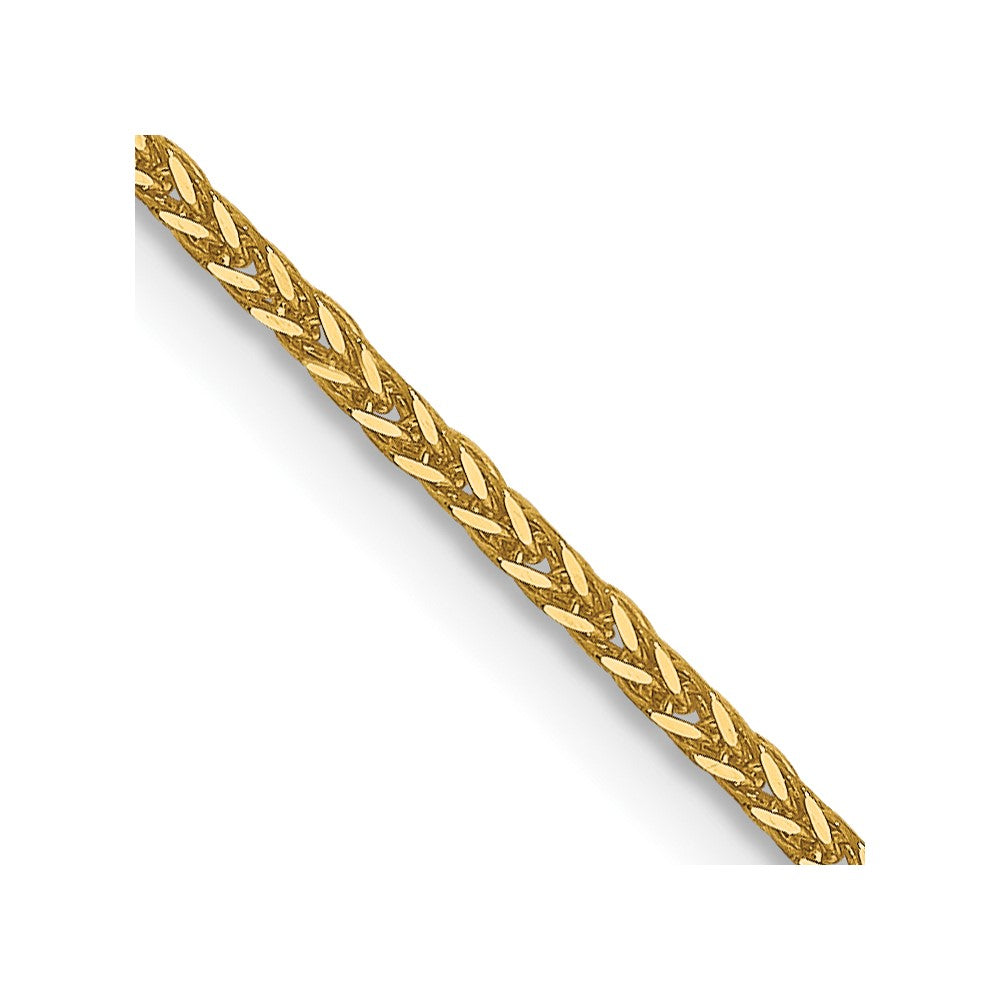 14K 1mm Diamond-cut Quadra Wheat Chain