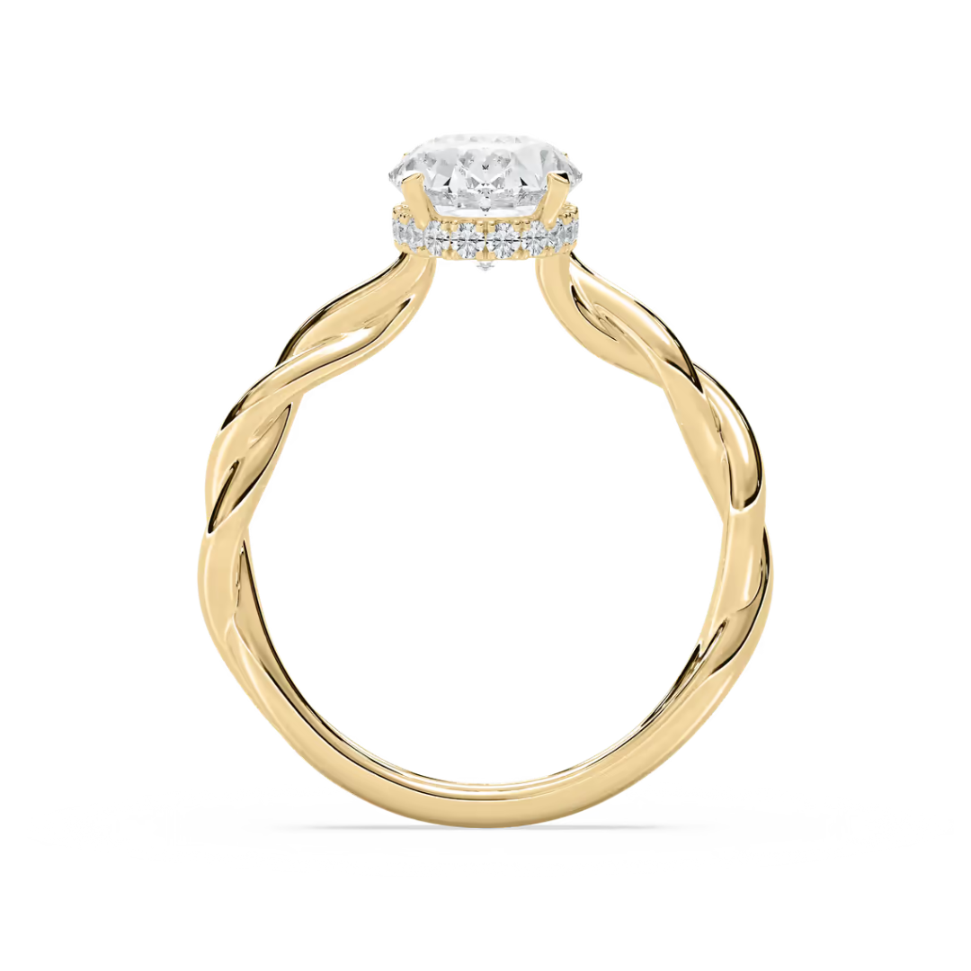 *Oval Eleanor Hidden Halo Twist