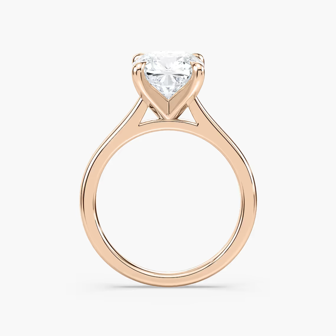 *Cushion Dior Claw Prong Solitaire Stackable
