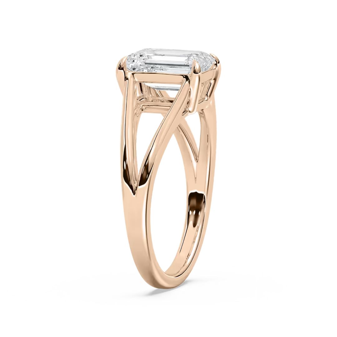 *Emerald Esme Open Shank Solitaire