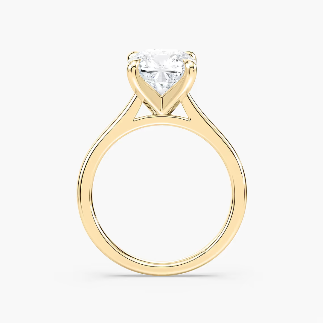 *Cushion Dior Claw Prong Solitaire Stackable