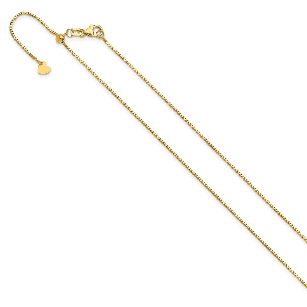 14K Adjustable .95mm Box Chain