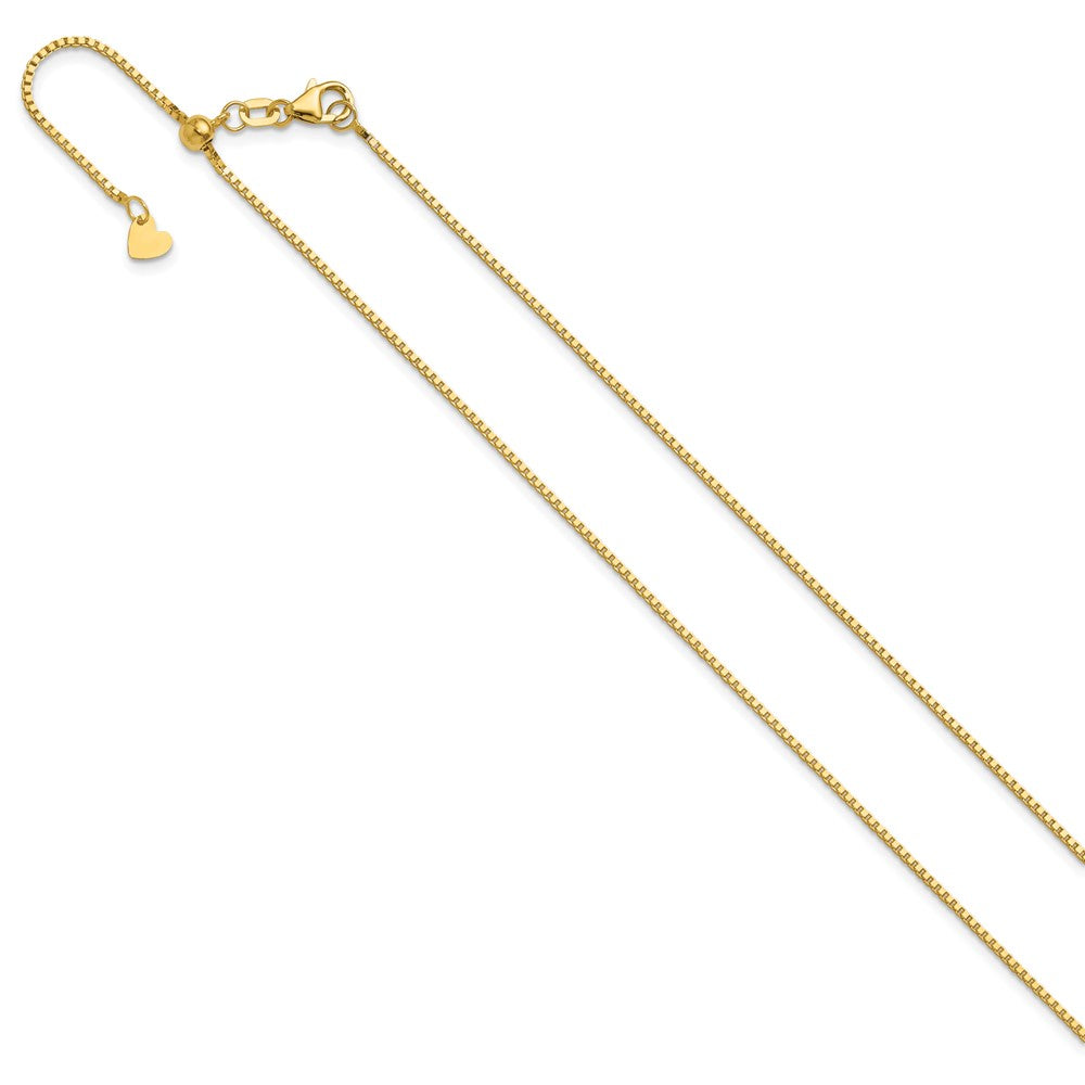 14K Adjustable 1.05mm Box Chain