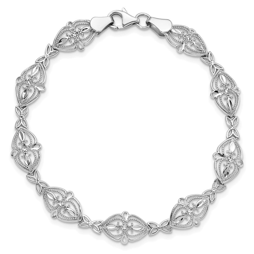 14K White Gold Bracelet