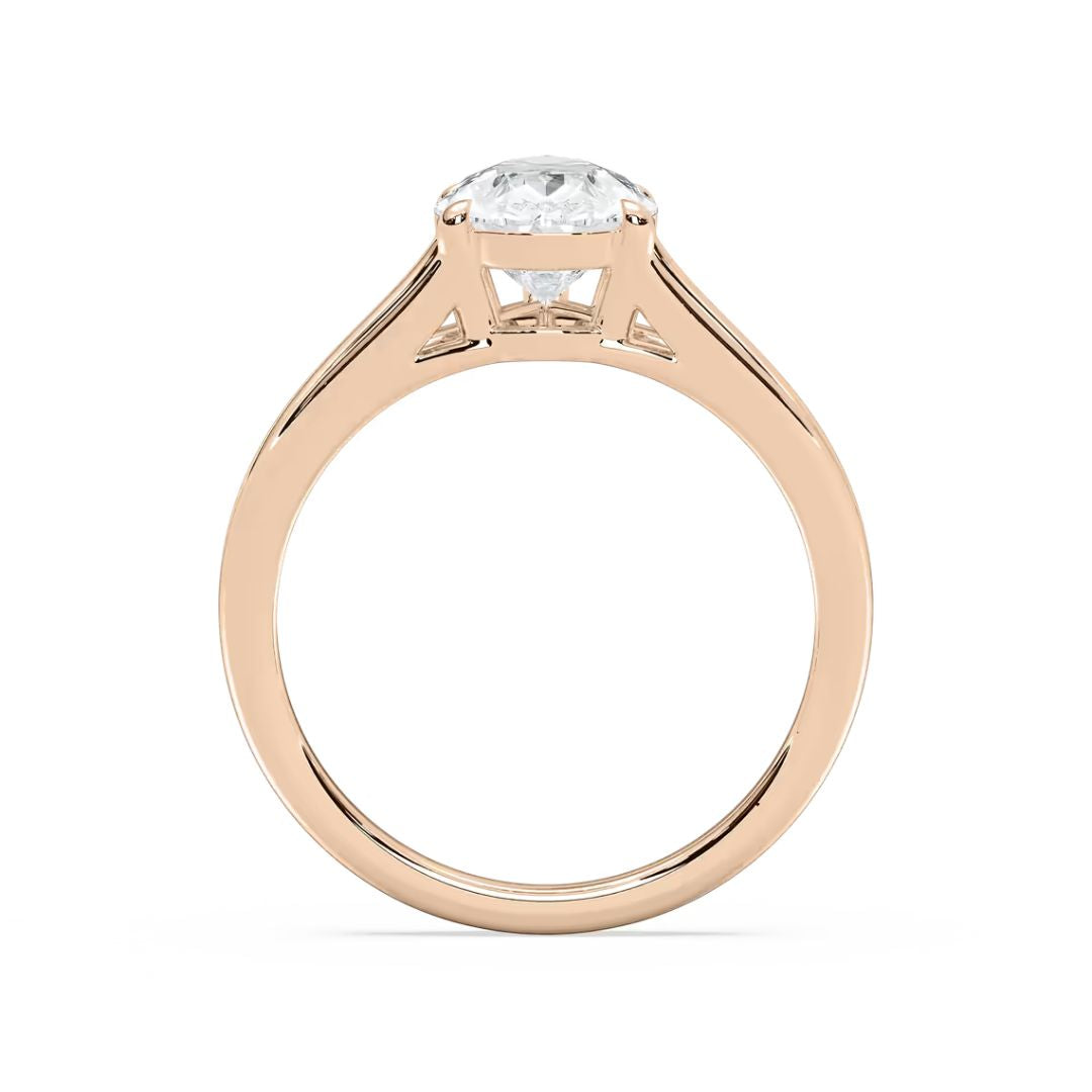 *Pear Esme Open Shank Solitaire