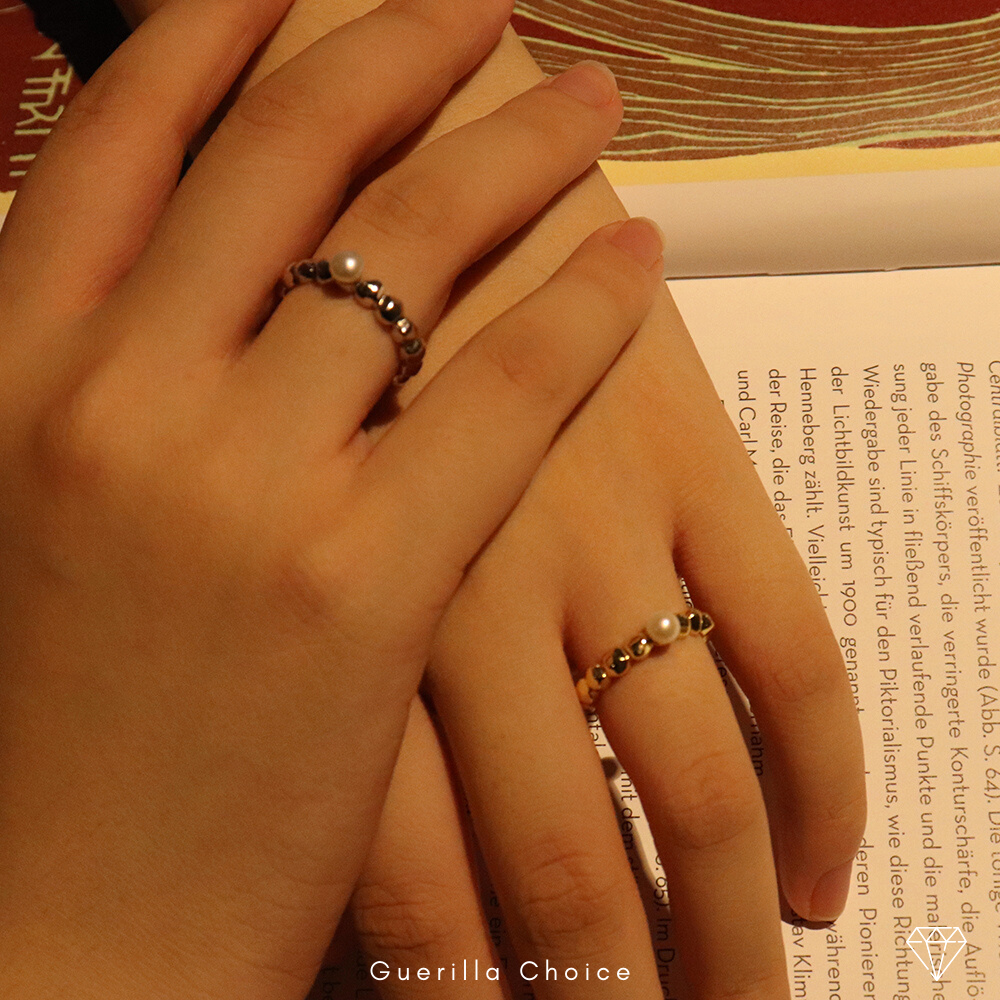 JASMINE PEARL CHARM RING