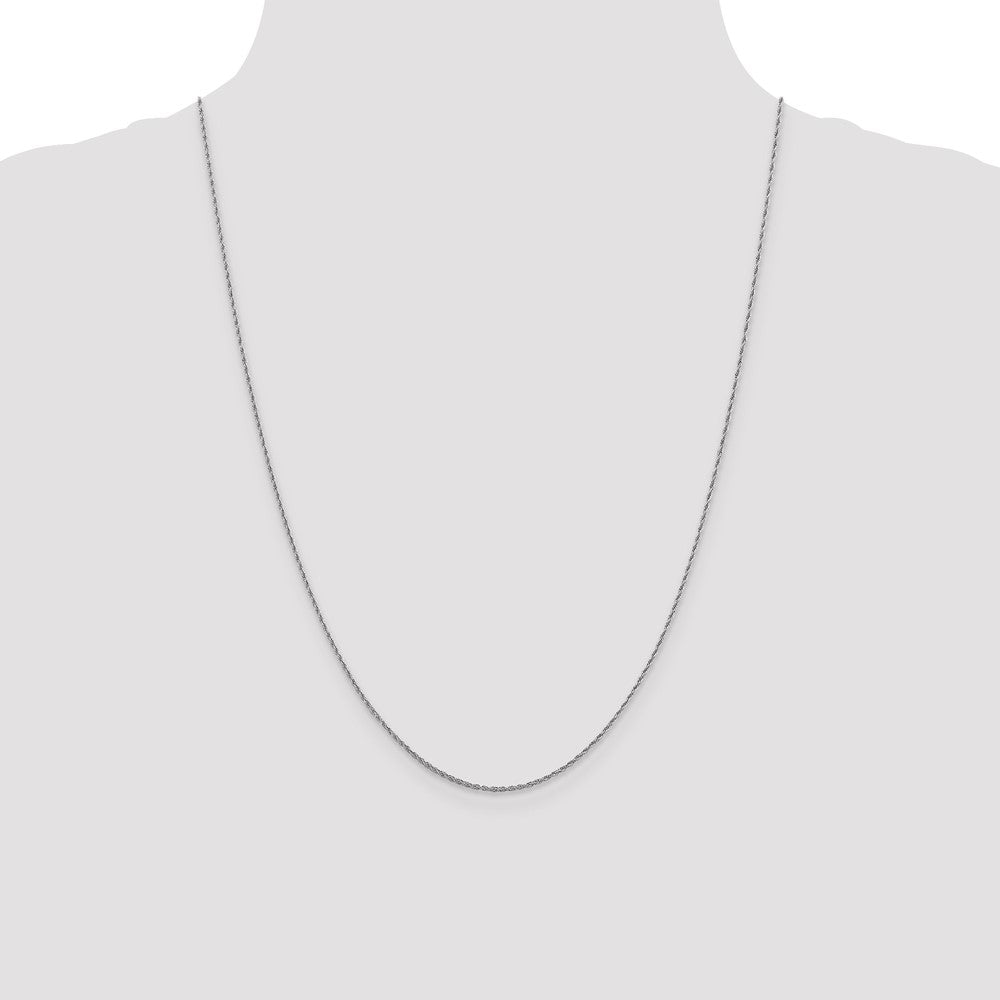 10K White Gold 1.3 mm Loose Rope Chain