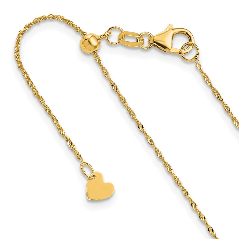 10K Adjustable .80mm Singapore Chain