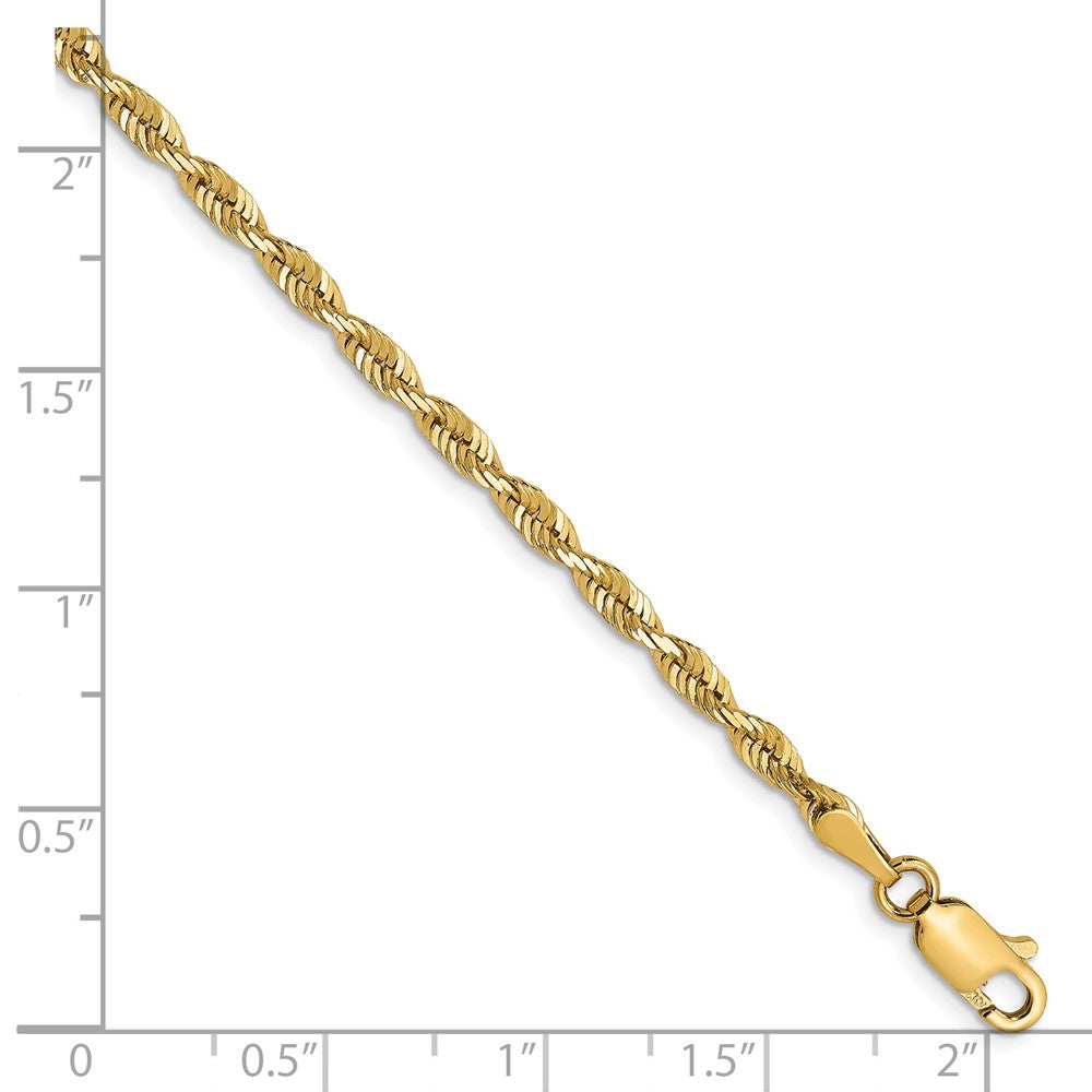 10K 2.75mm Ultra Diamond-cut Lightweight Rope Chain