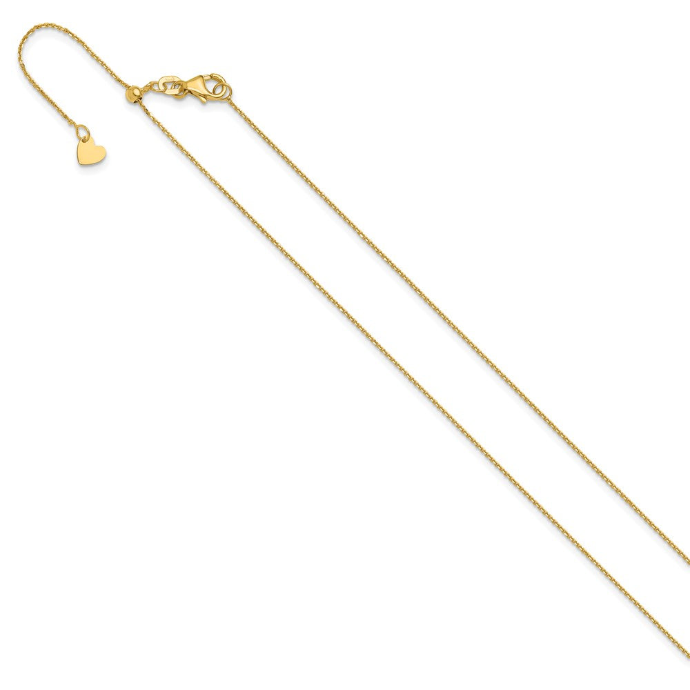 10K Adjustable 1mm Diamond-cut Cable Chain