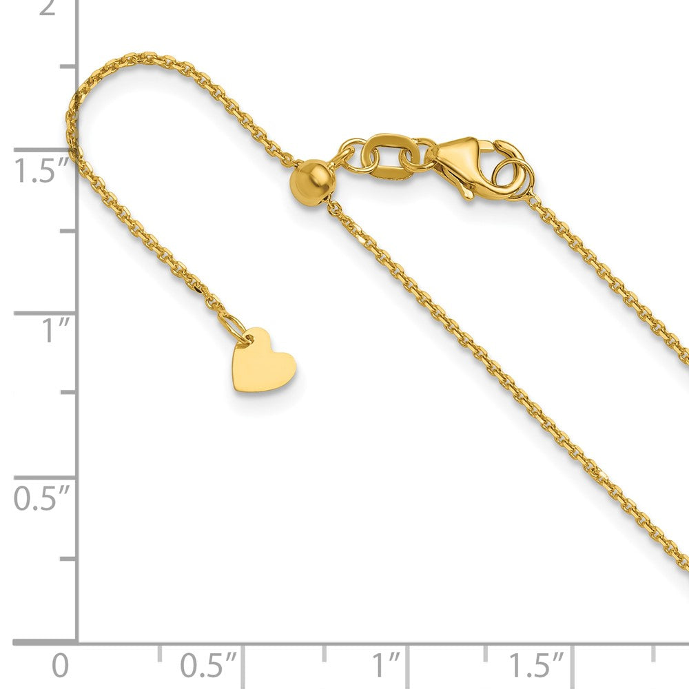 10K Adjustable 1.1mm Diamond-cut Cable Chain