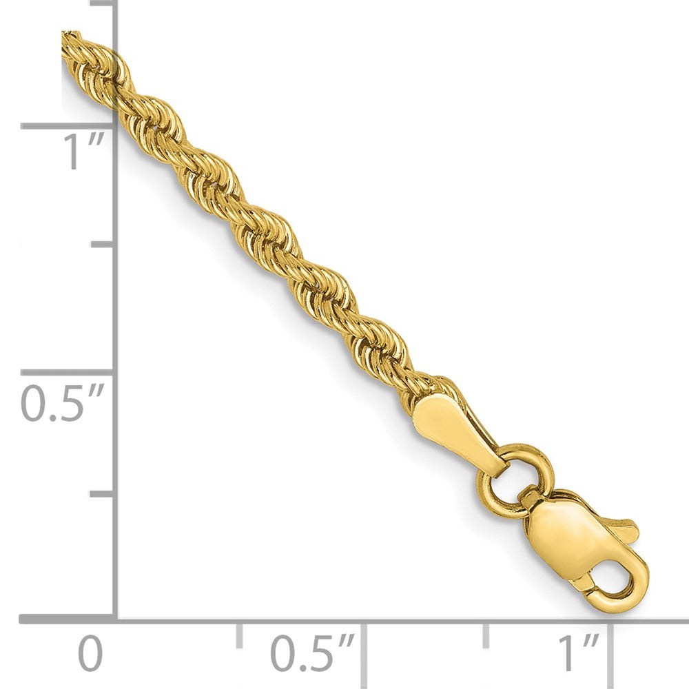 10K 2.5mm Solid Rope Chain