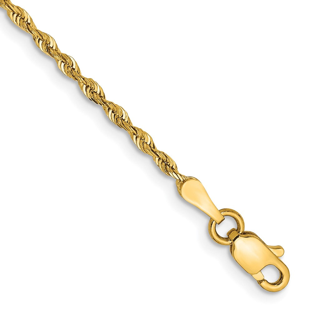 10K 1.85mm Diamond-cut Quadruple Rope Chain