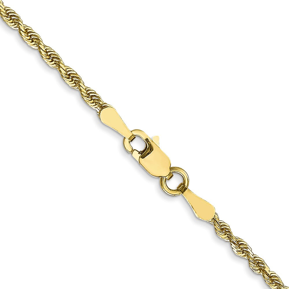 10K 2.0mm Diamond-cut Quadruple Rope Chain