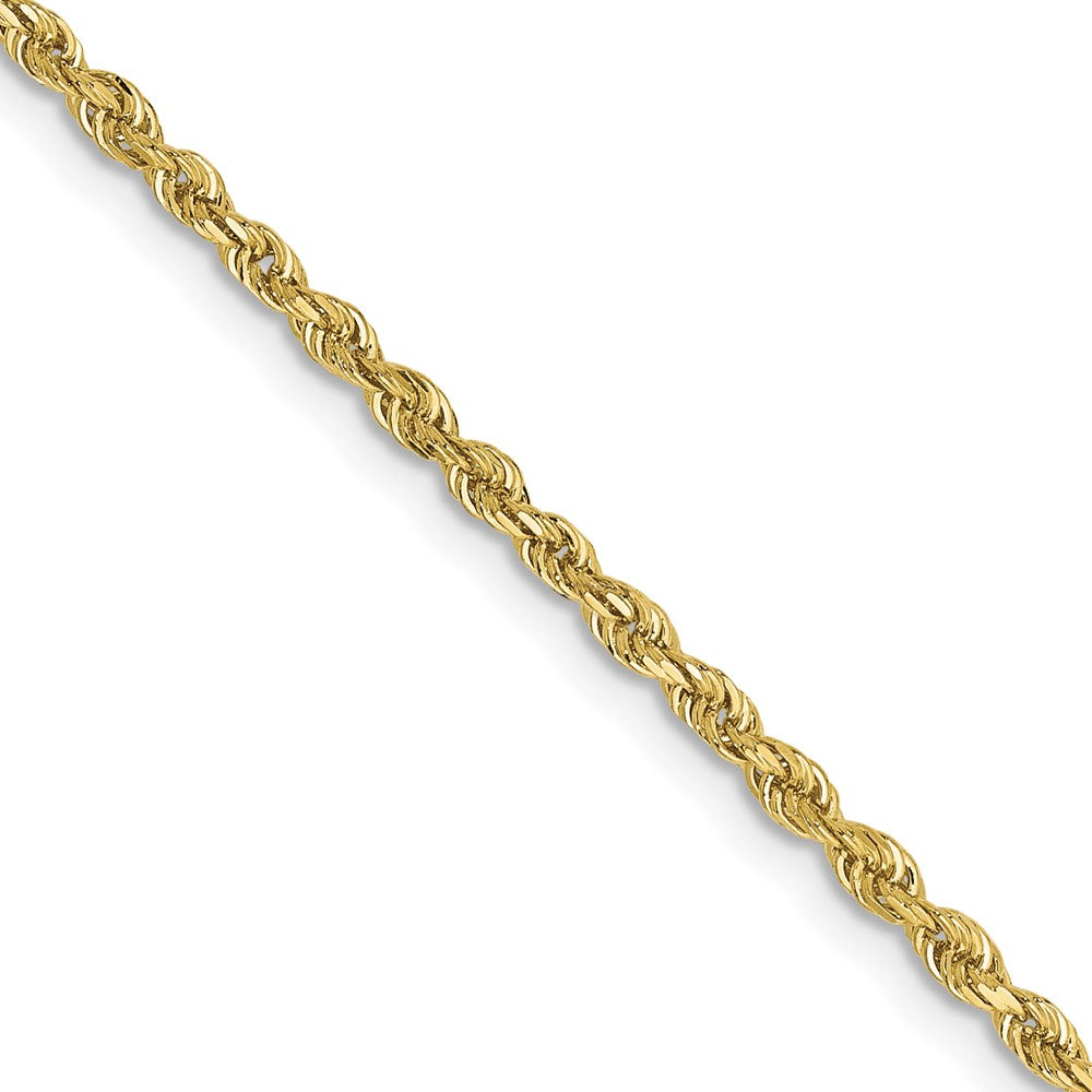 10K 2.0mm Diamond-cut Quadruple Rope Chain