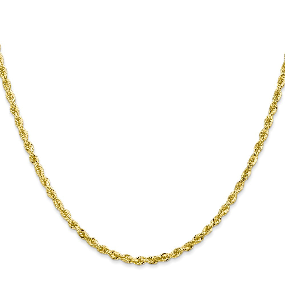 10K 2.75mm Diamond-cut Quadruple Rope Chain