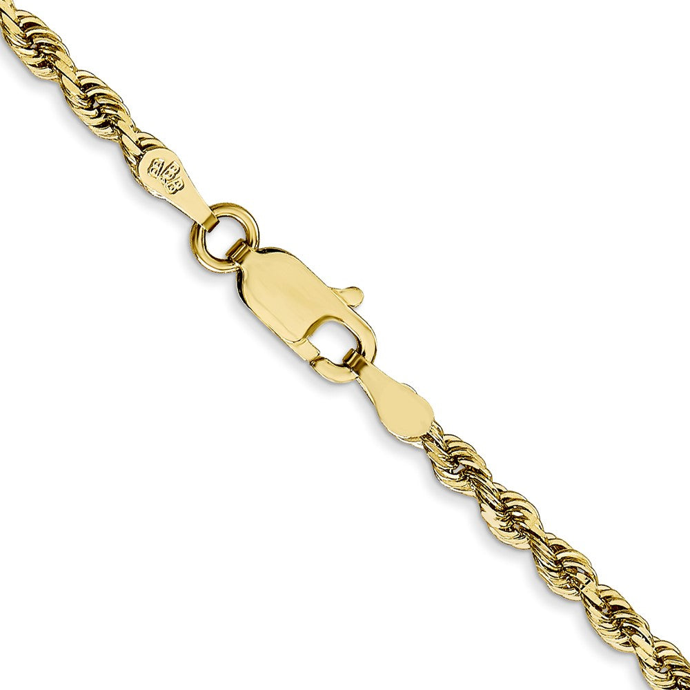10K 2.75mm Diamond-cut Quadruple Rope Chain