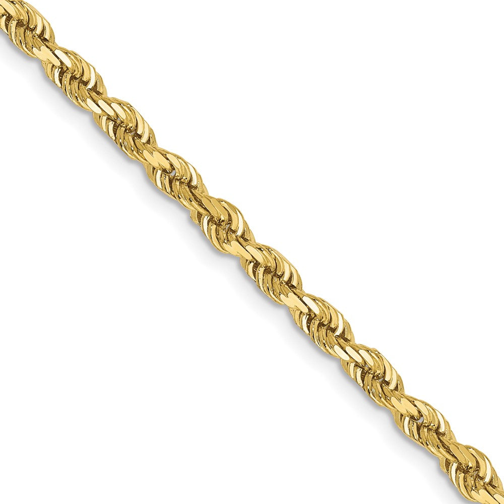10K 3.35mm Diamond-cut Quadruple Rope Chain