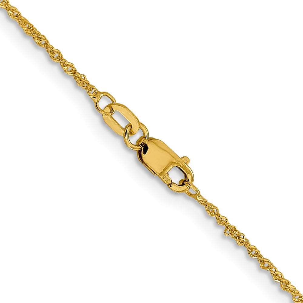 10K 1mm Sparkle Singapore Chain