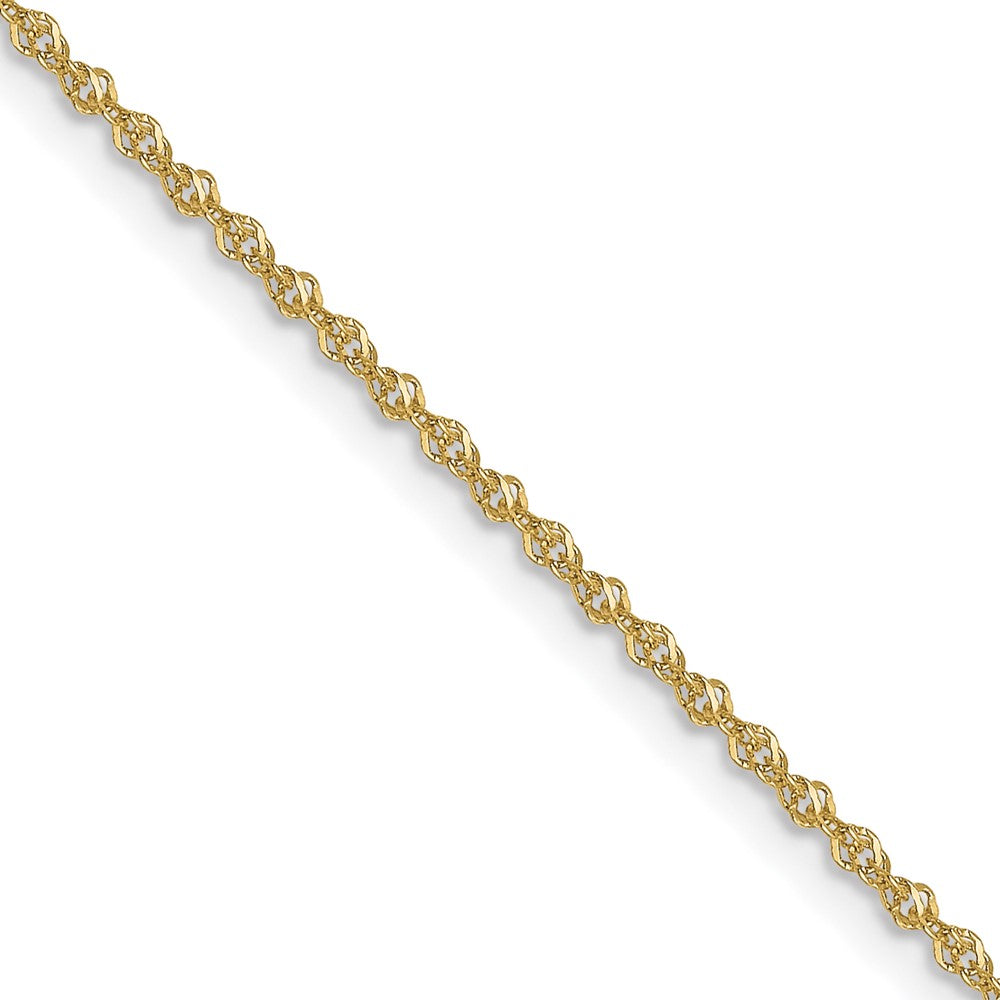 10K 1mm Sparkle Singapore Chain