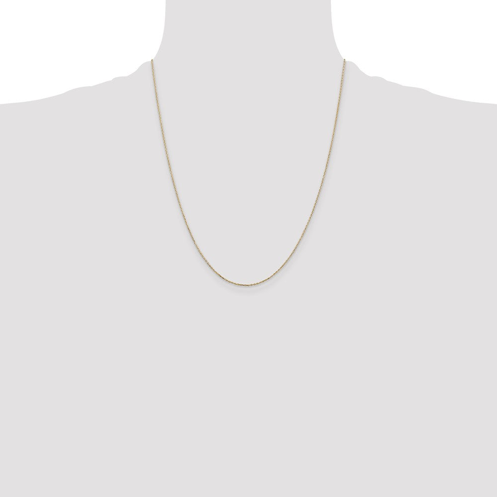10K .8mm Diamond-cut Cable with Lobster Clasp Chain