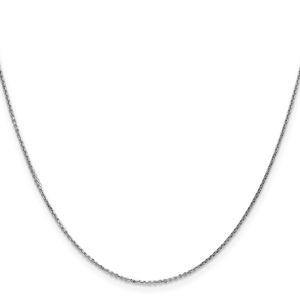 10K White Gold .95mm Diamond-cut Cable Chain