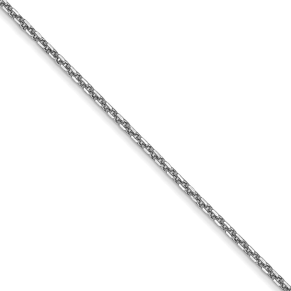 10K White Gold .95mm Diamond-cut Cable Chain