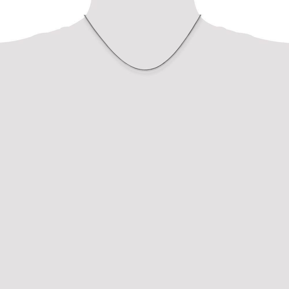 10K White Gold 1.25mm Diamond-cut Spiga Chain