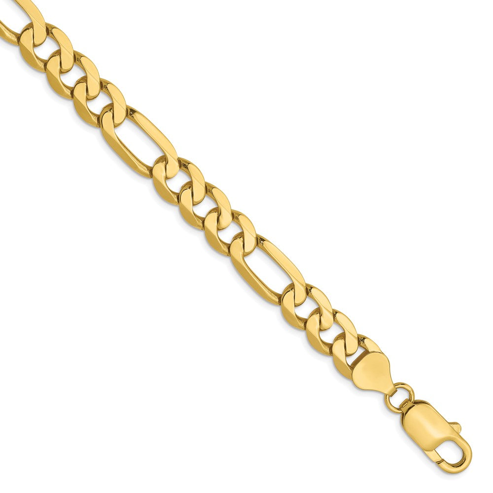 10K 7.5mm Flat Figaro Chain