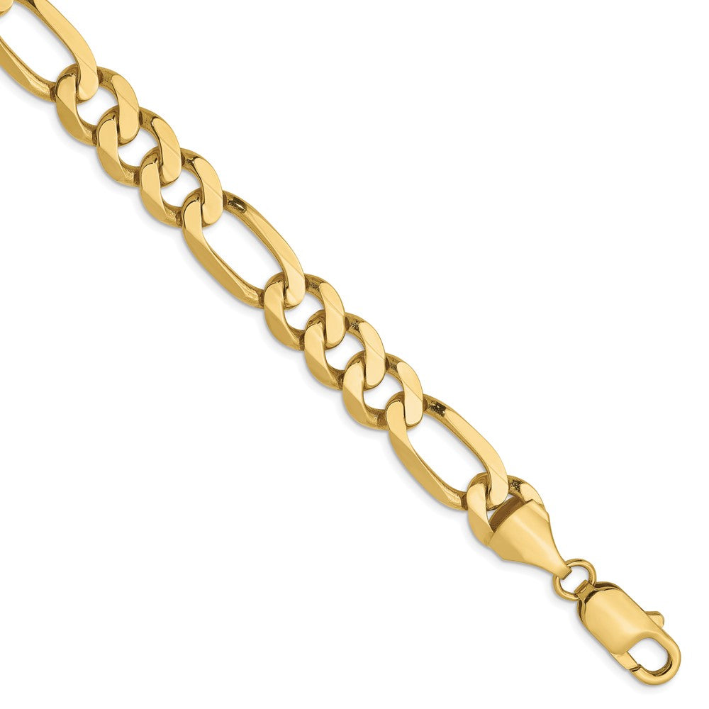 10K 8.75mm Flat Figaro Chain