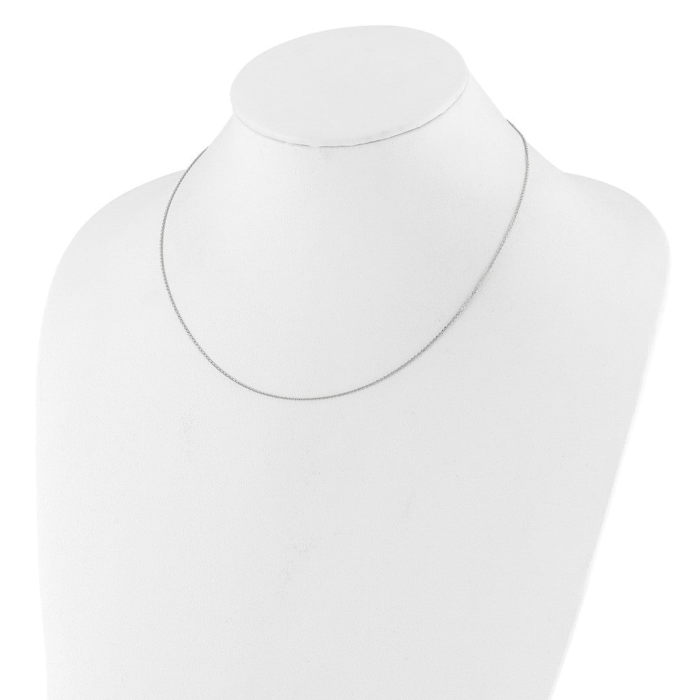 10K WG .95mm Diamond-cut Round Cable 1in+1in Adjustable Chain