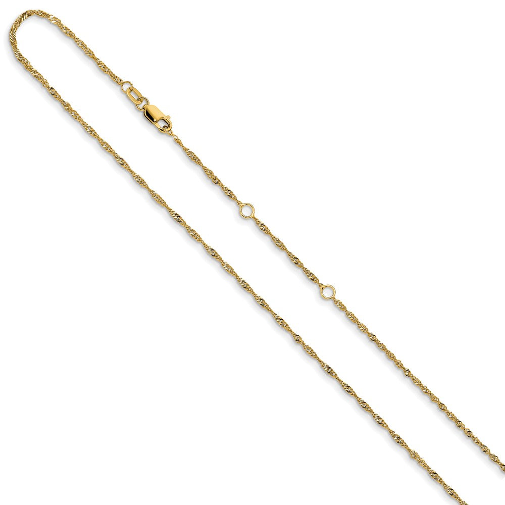 10K 1.3mm Singapore 1in+1in Adjustable Chain