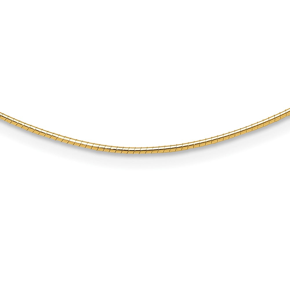 10K Yellow Gold 1mm Snake Wire Necklace