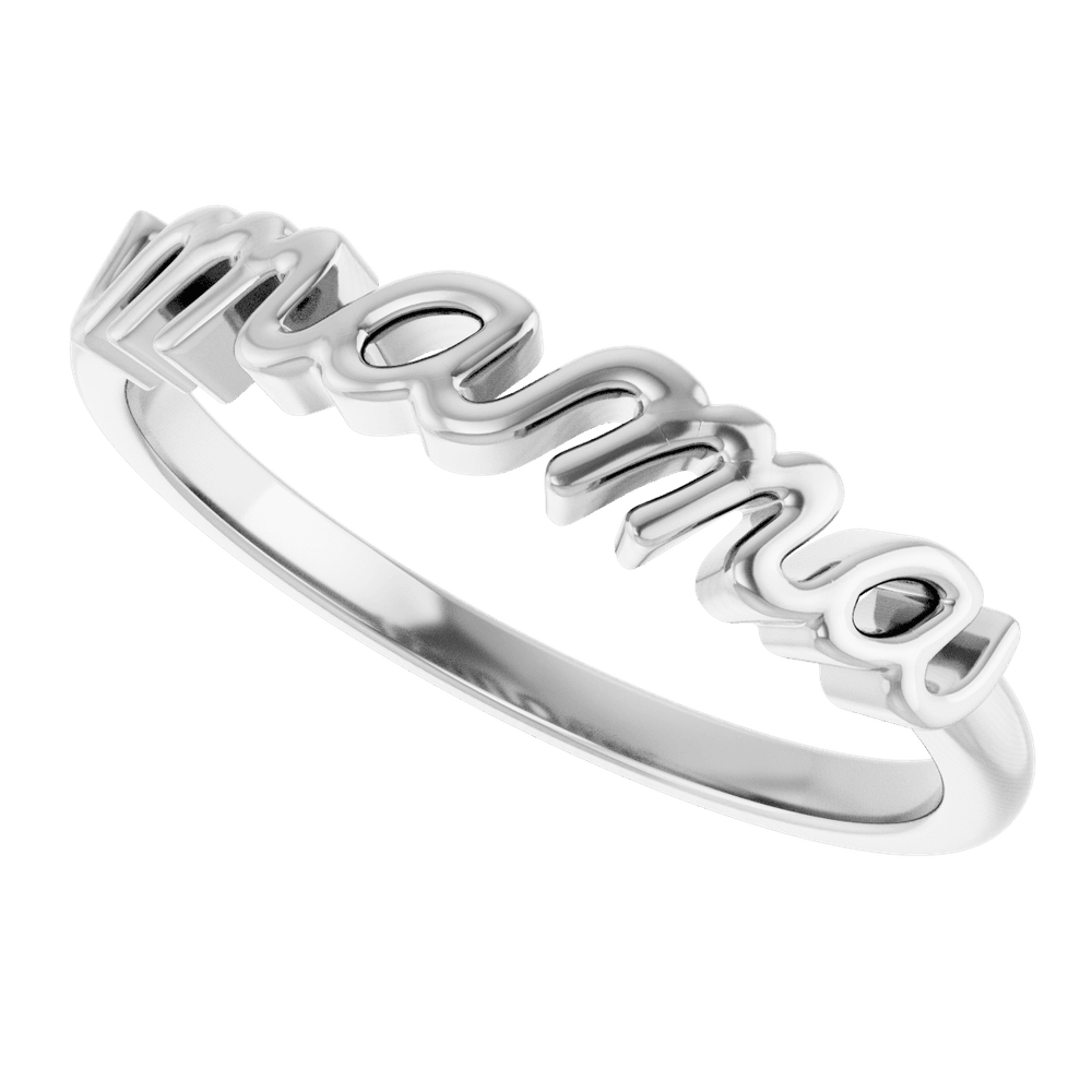 Mama Script Ring