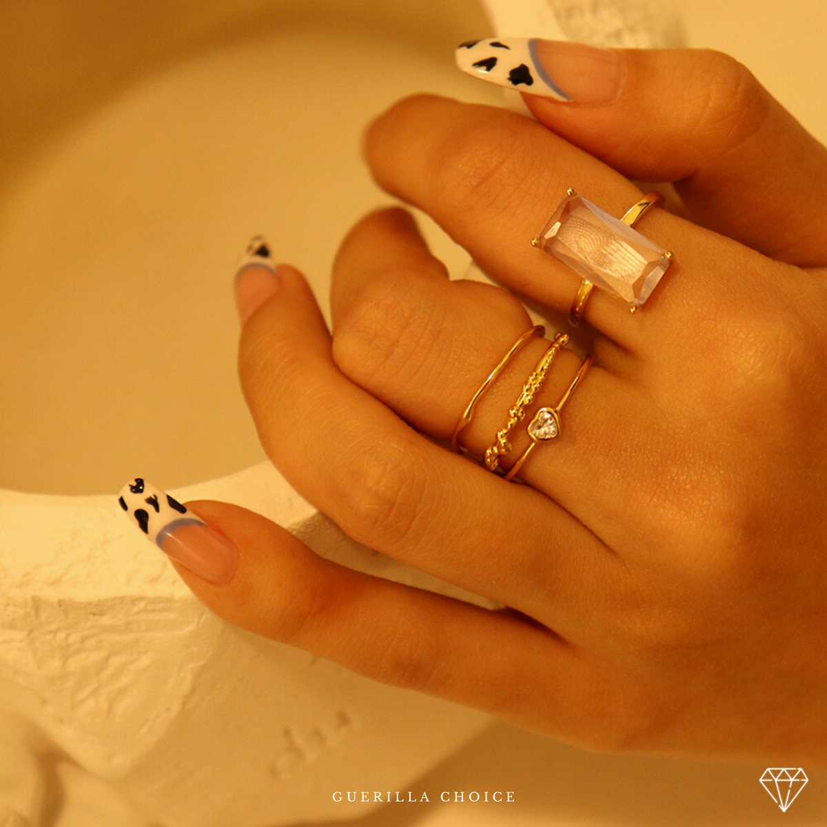 CRYSTAL HEART RING