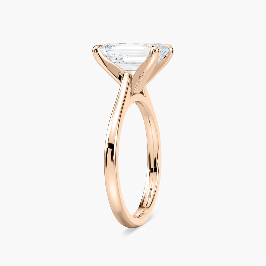 *Emerald Dior Claw Prong Solitaire Stackable