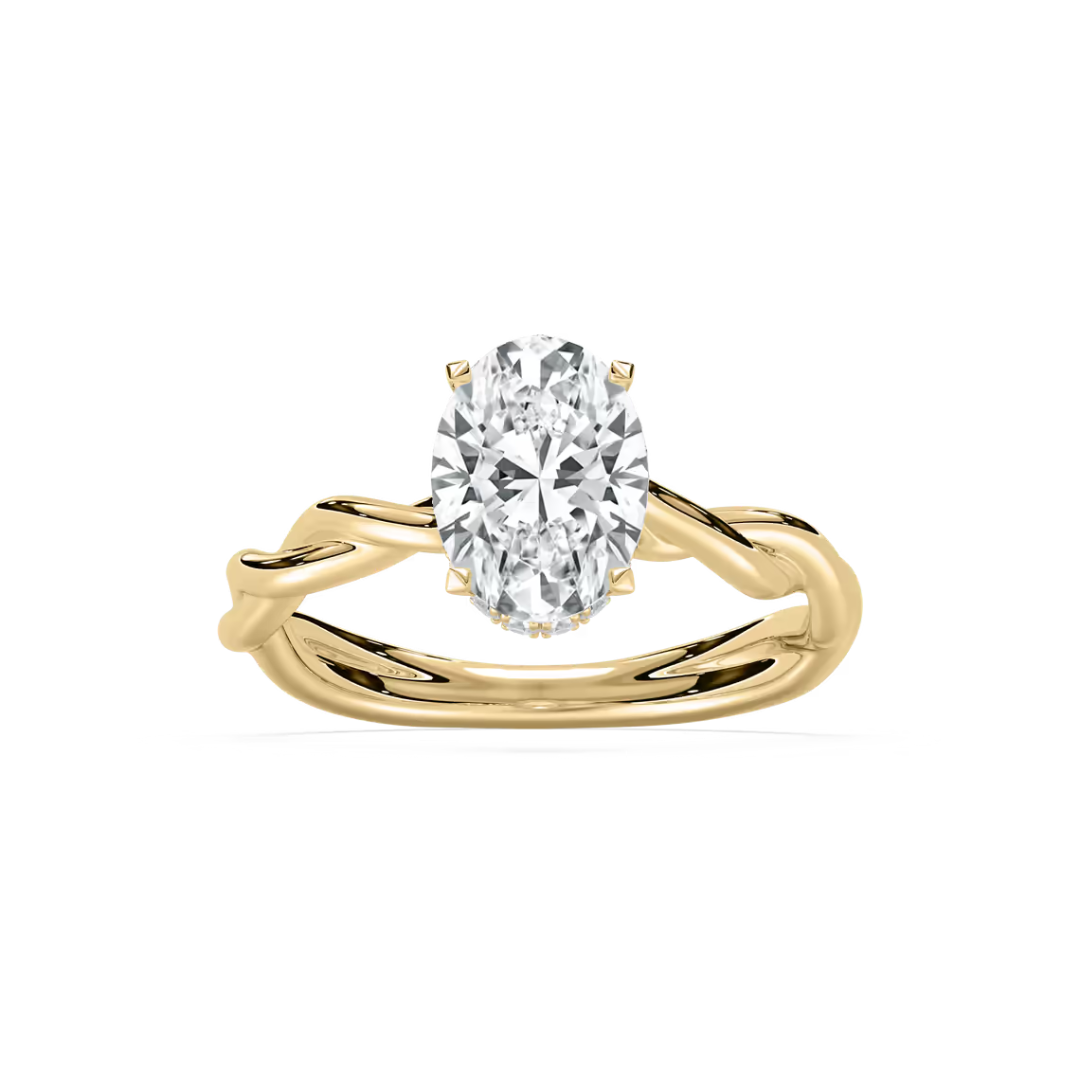 *Oval Eleanor Hidden Halo Twist