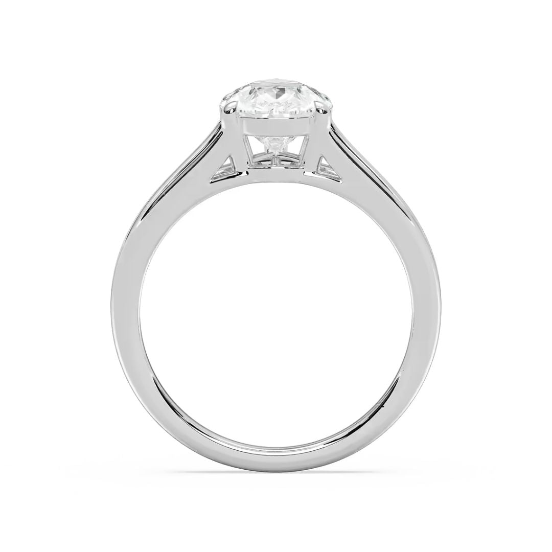 *Pear Esme Open Shank Solitaire