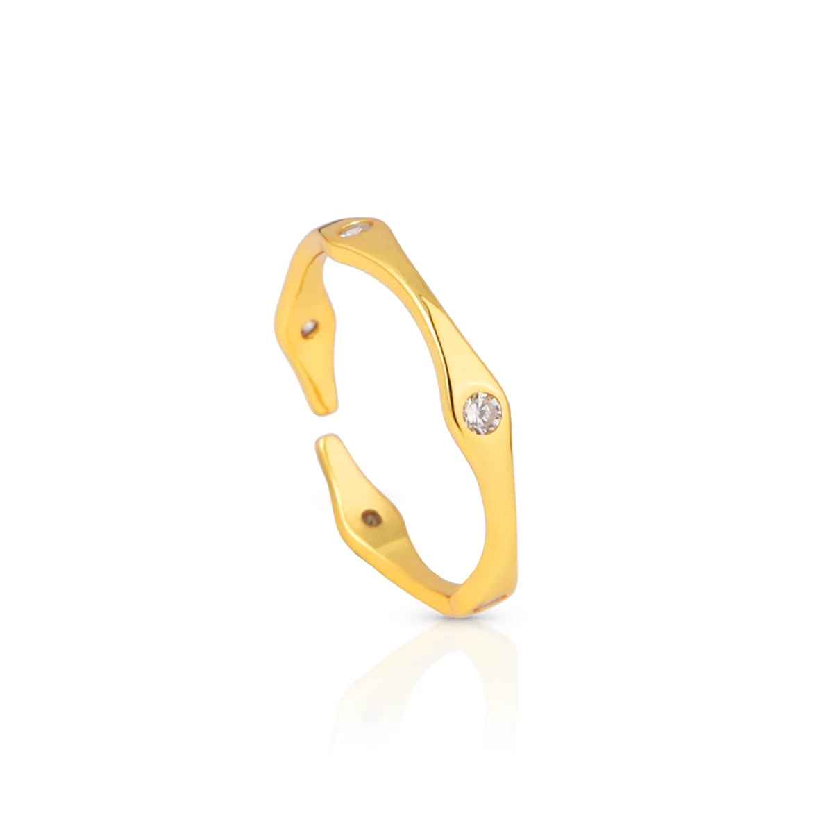 Éclat Doré Adjustable Zirconia Ring