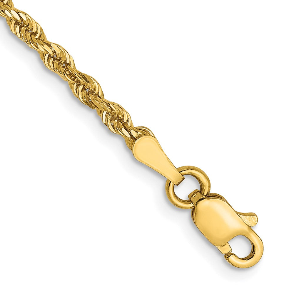 14K 2.25mm Diamond-cut Rope Chain