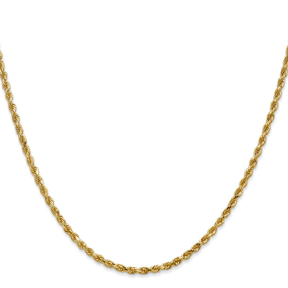14K 2.25mm Diamond-cut Quadruple Rope Chain