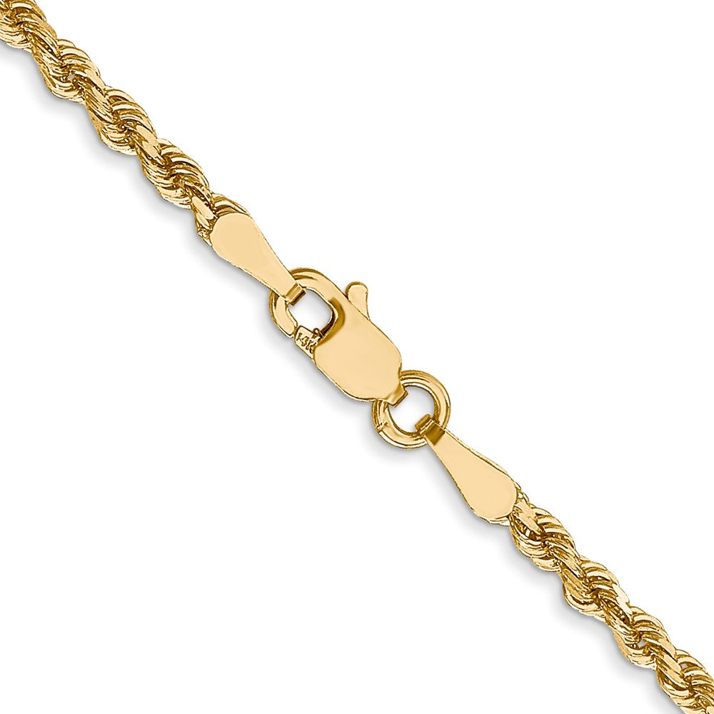 14K 2.25mm Diamond-cut Quadruple Rope Chain
