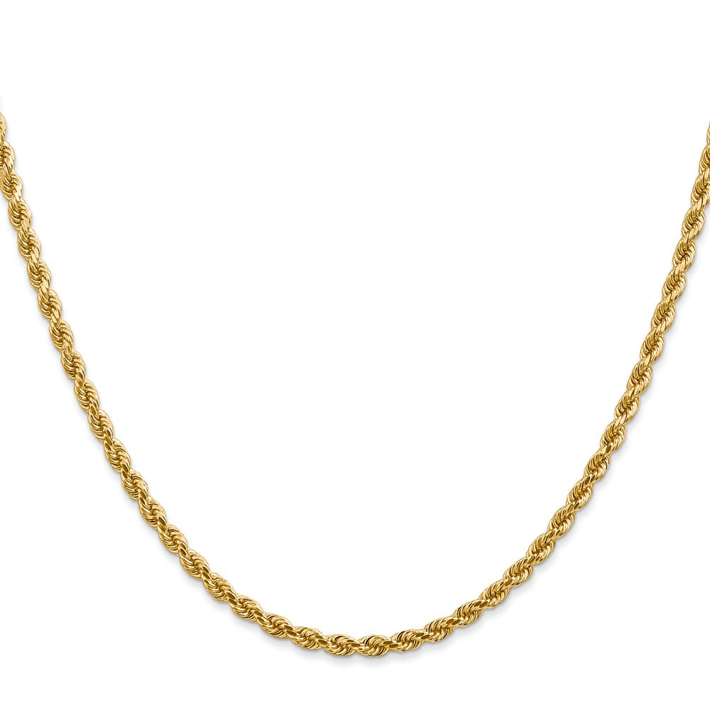 14K 2.75mm Diamond-cut Quadruple Rope Chain