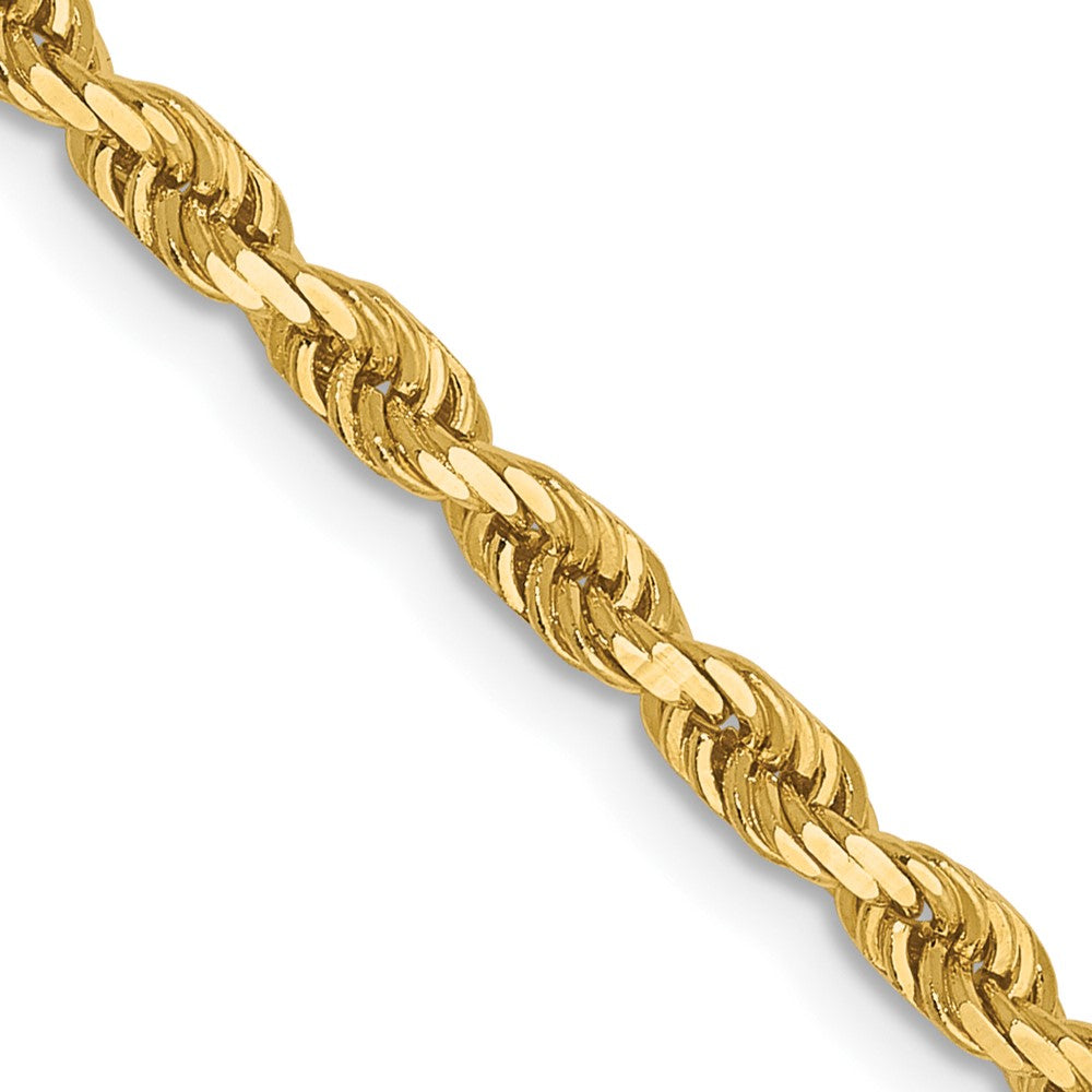 14K 2.75mm Diamond-cut Quadruple Rope Chain
