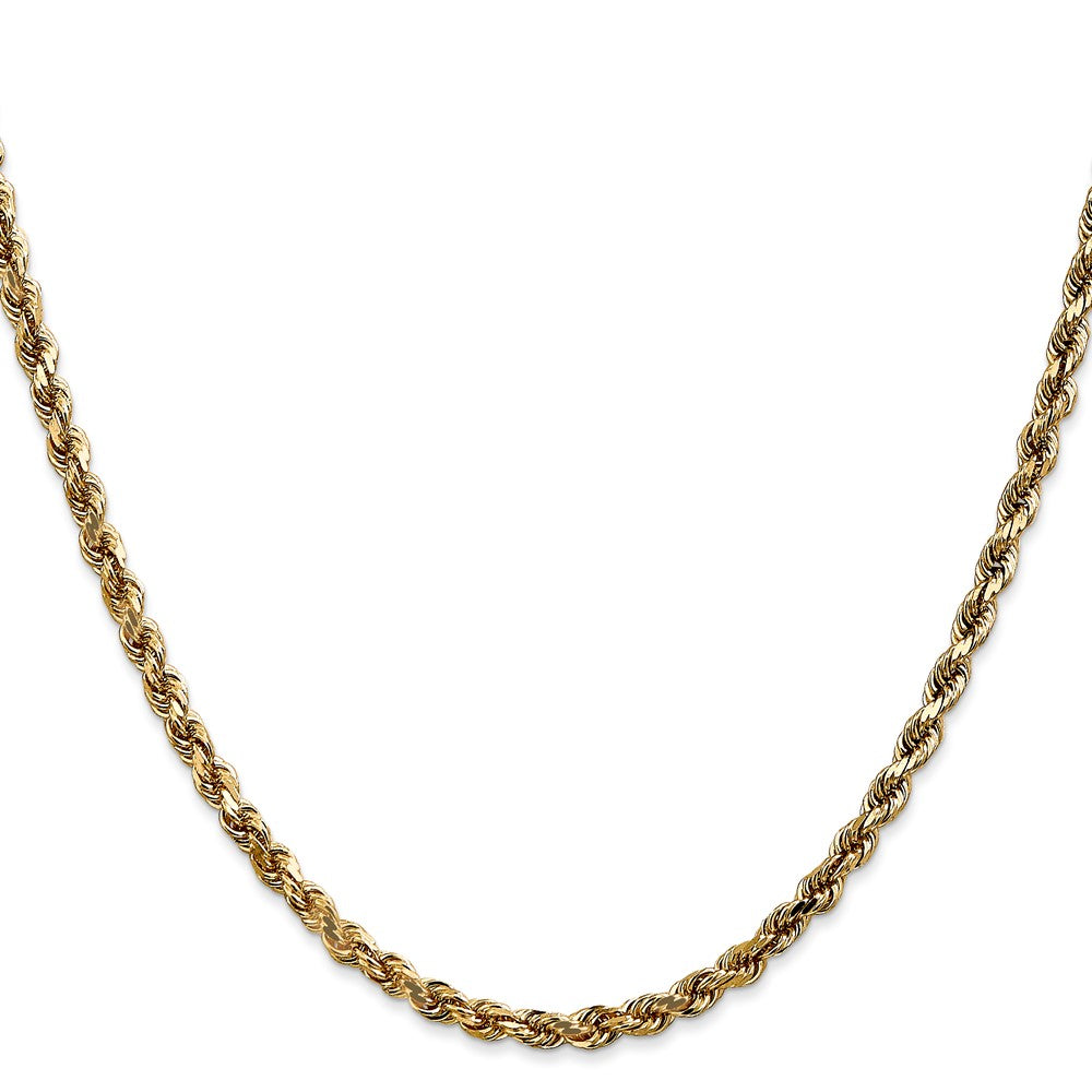 14K 3.35mm Diamond-cut Quadruple Rope Chain