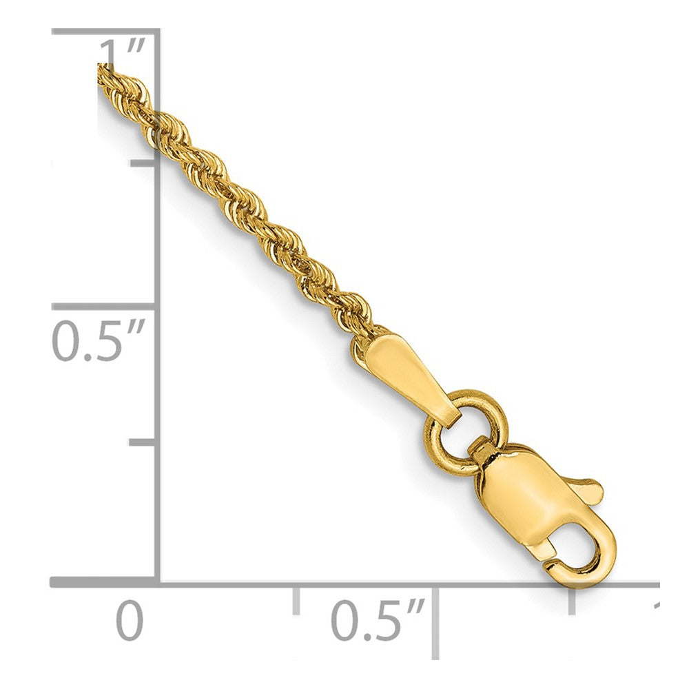 14K 1.5mm Solid Rope Chain