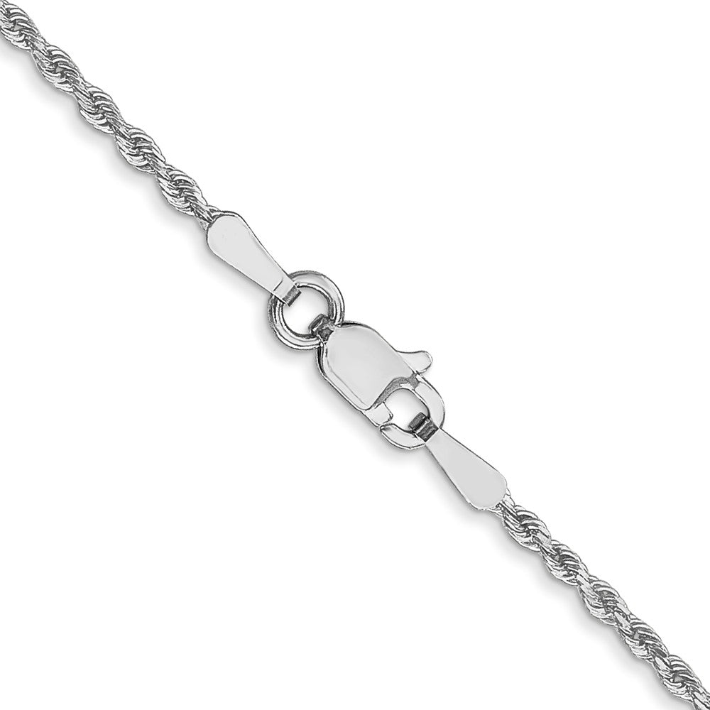 14K White Gold 1.3mm Diamond-cut Quadruple Rope Chain