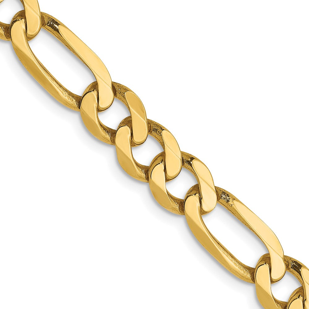 14K 6.25mm Flat Figaro Chain