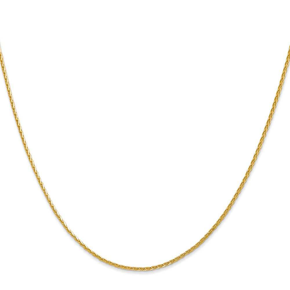 14K 1.3mm Diamond-cut Wheat Chain
