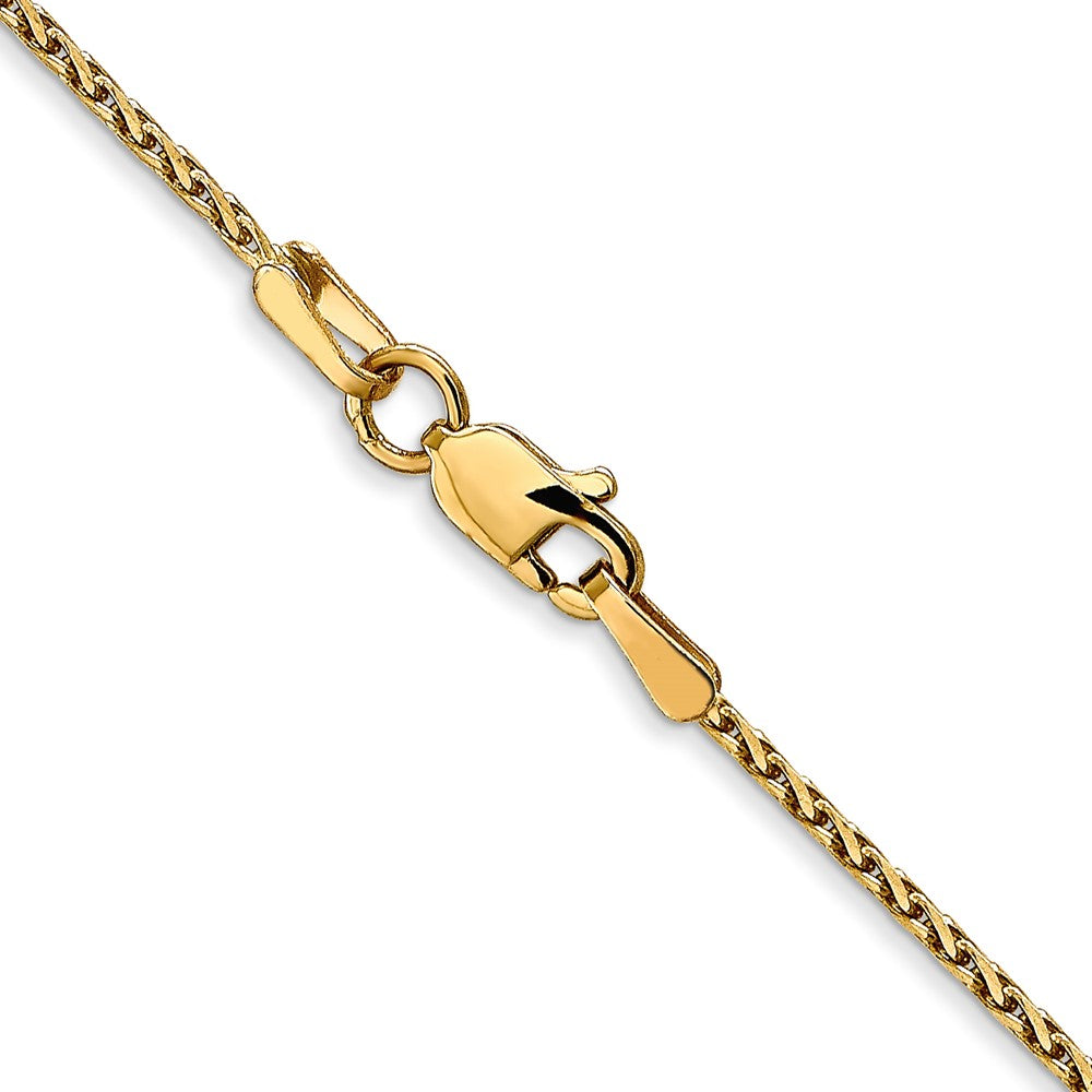 14K 1.3mm Diamond-cut Wheat Chain